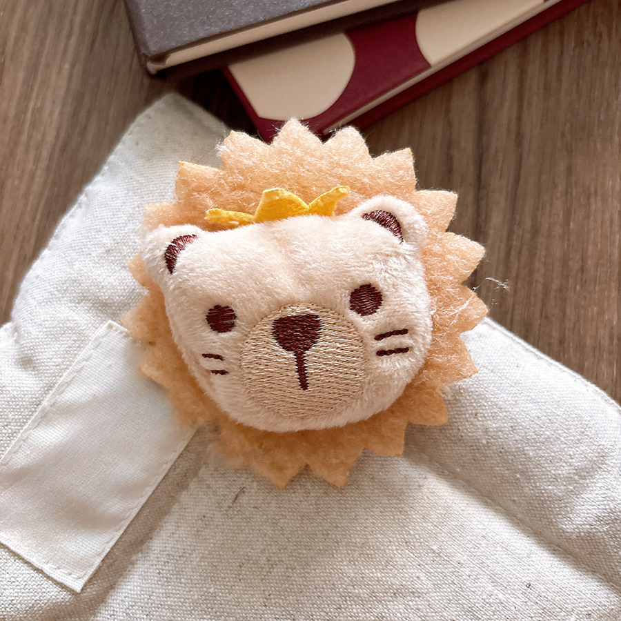 Versatile Cute Cartoon Plush Children's Hair Clip with 3D Cotton Filling-4